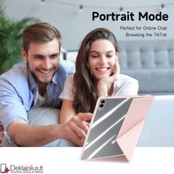 Dux Ducis Magi dėklas turintis 6 padėčių stovą - rausvas (Samsung Galaxy Tab S11 Ultra 14.6 (X930/X936/X920) Dux Ducis Magi dėklas turintis 6 padėčių stovą - rausvas (Samsung Galaxy Tab S11 Ultra 14.6 (X930/X936/X920)